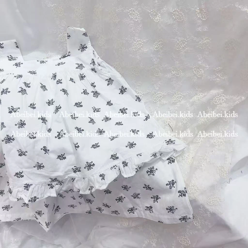 c8【白底碎花套】童装