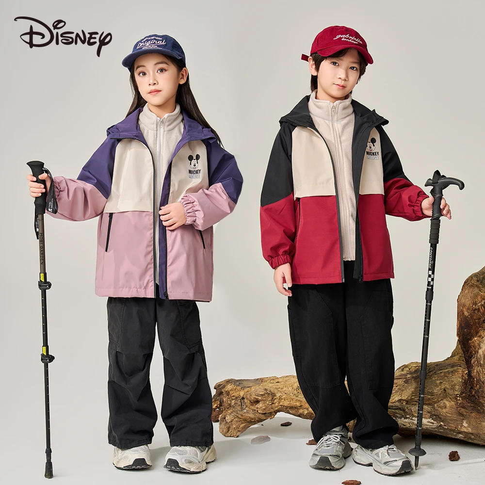 迪士尼秋冬中大童防风保暖加棉加厚运动休闲连帽两件套XNR3SZ188