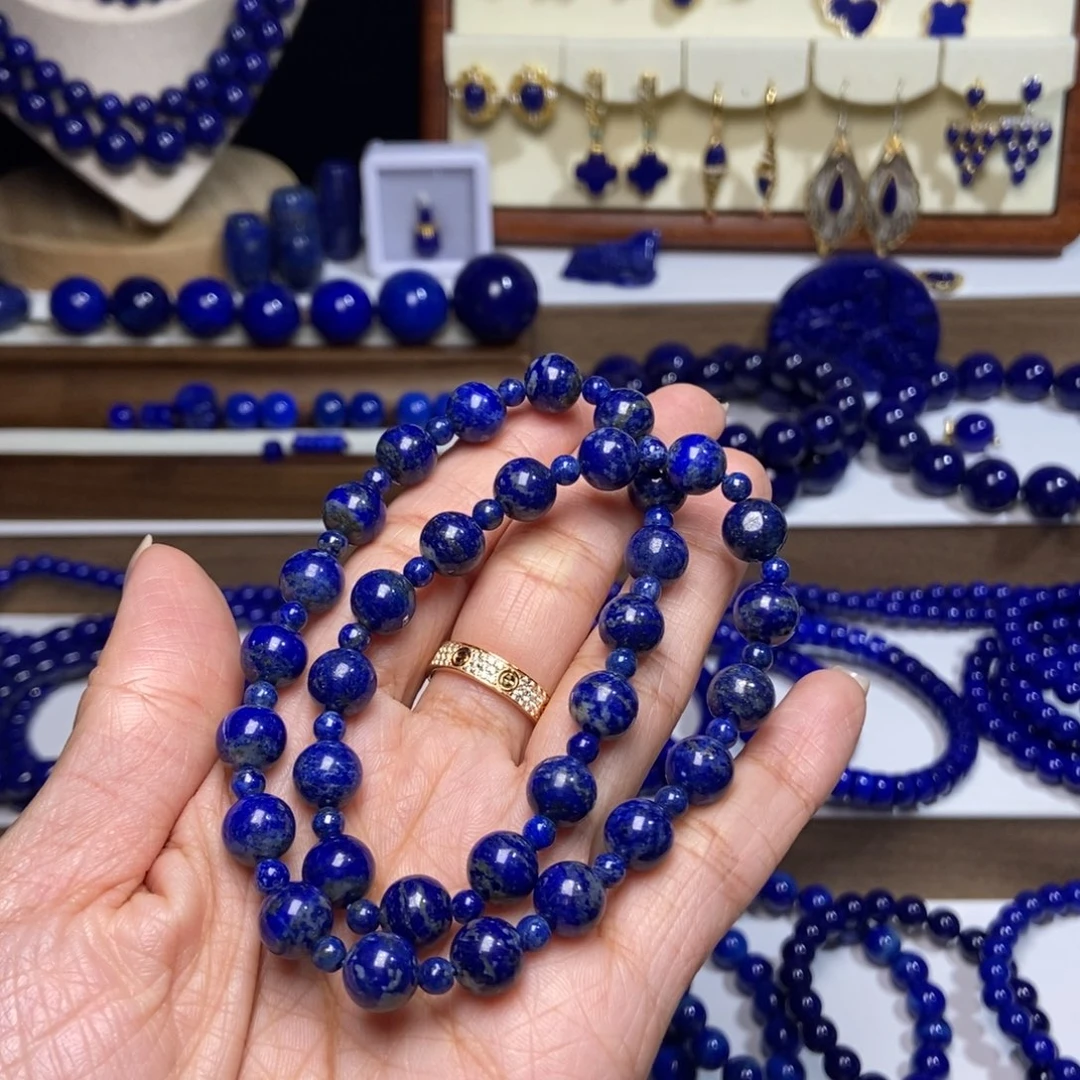 青金石未镶嵌福利手串8+4mm 双圈