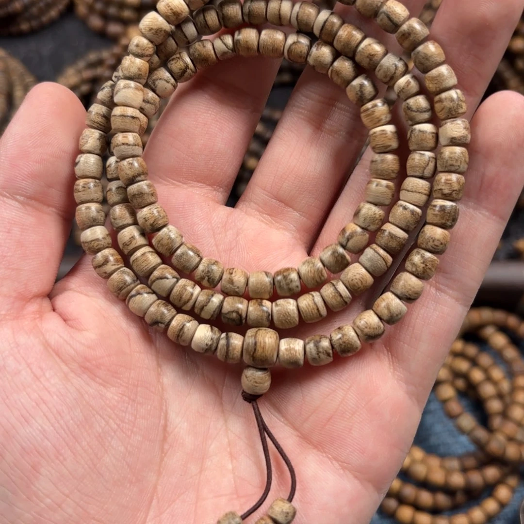 沉香手串达拉干沉香乳香花香桶珠单圈