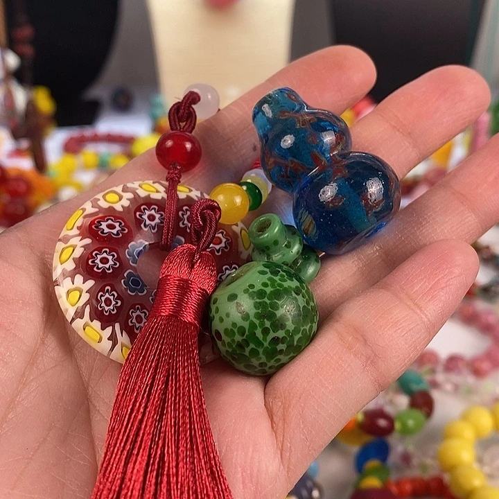 诗***志琉璃成品平安扣三通葫芦