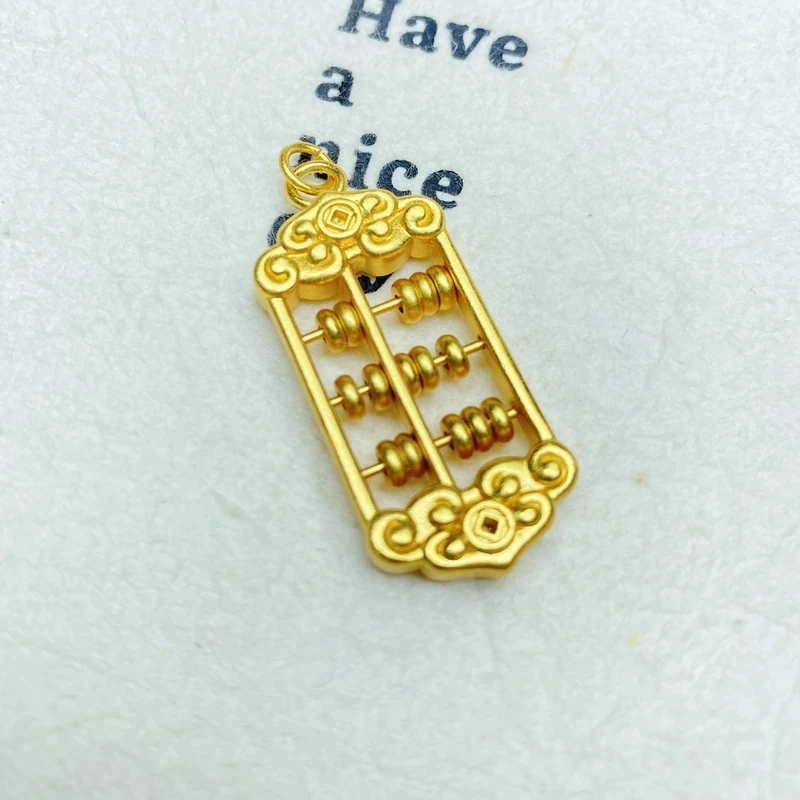 爆款 A05110黄色算盘吊坠多样性发货47513