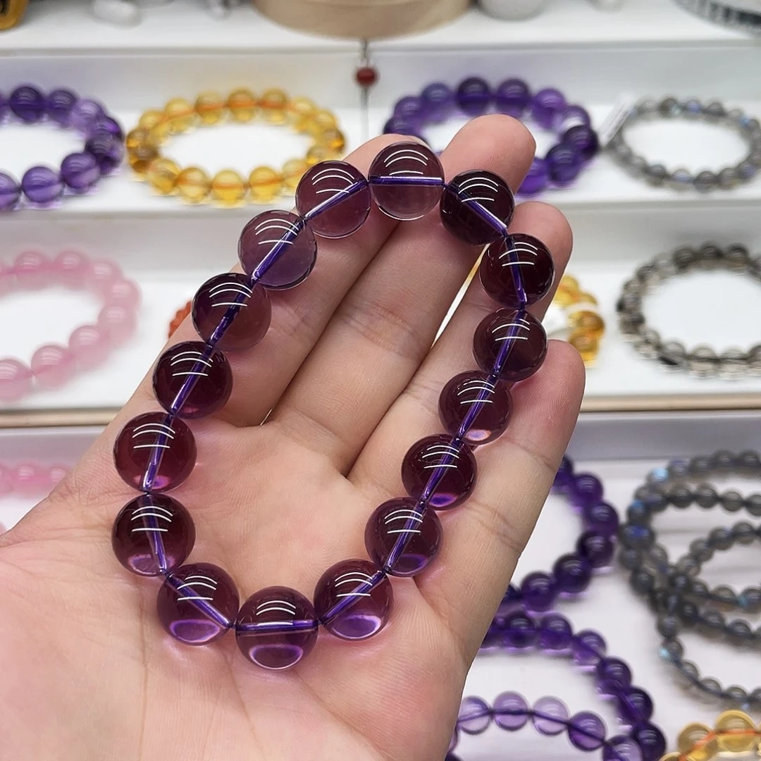 水晶手串未镶嵌紫水晶手串