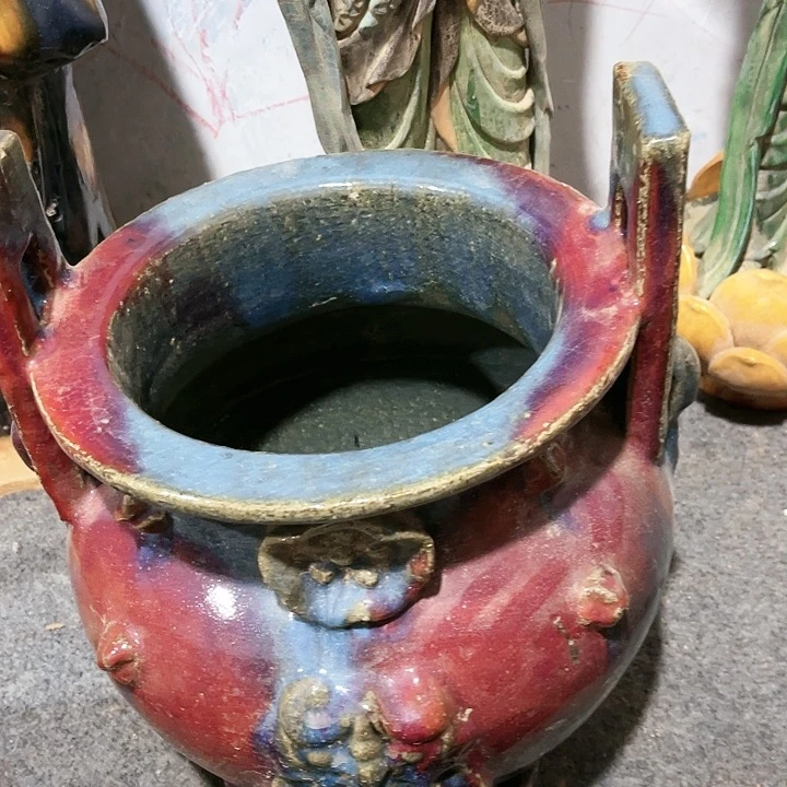 瓦当摆件摆件茶桌茶台陶瓷春**海
