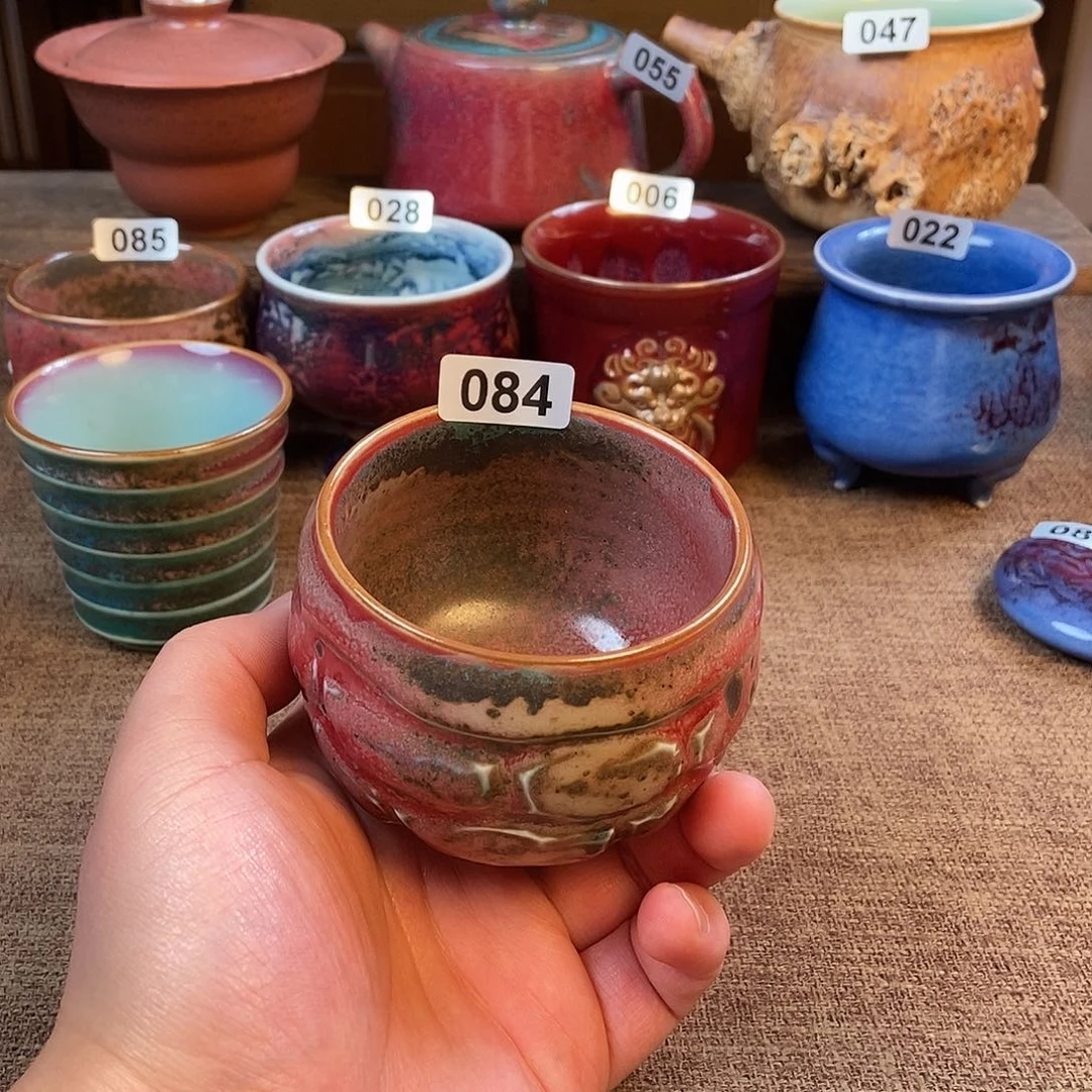 摆件钧瓷茶壶茶具