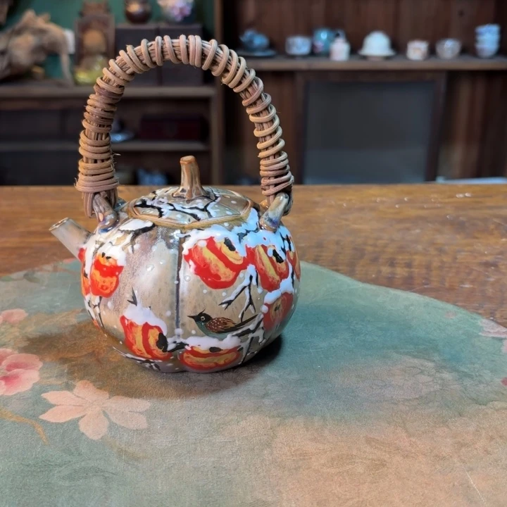 柴烧纯手工手绘陶瓷