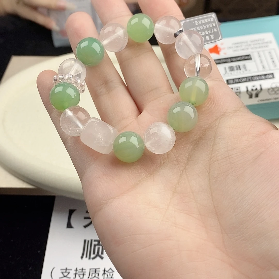 银S925镀金镶嵌手链水晶