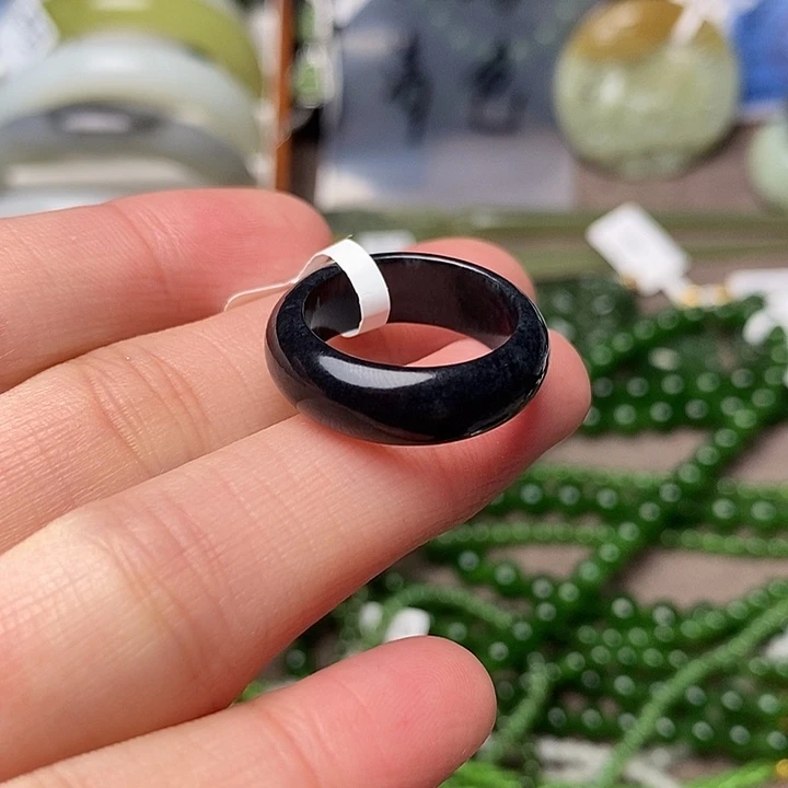 和田玉未镶嵌戒指17.5