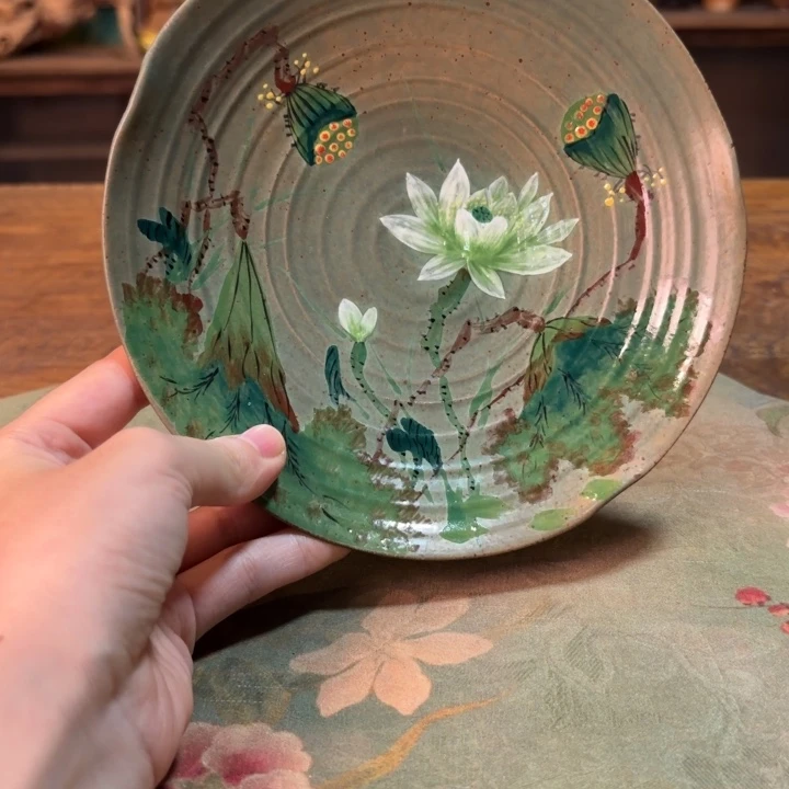 柴烧纯手工手绘陶瓷