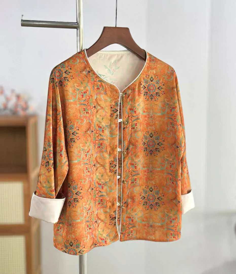 8806款秋季新款新中式女士双面双穿外套