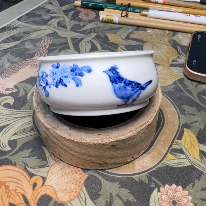 逸***夫小雨山堂青花瓷杯