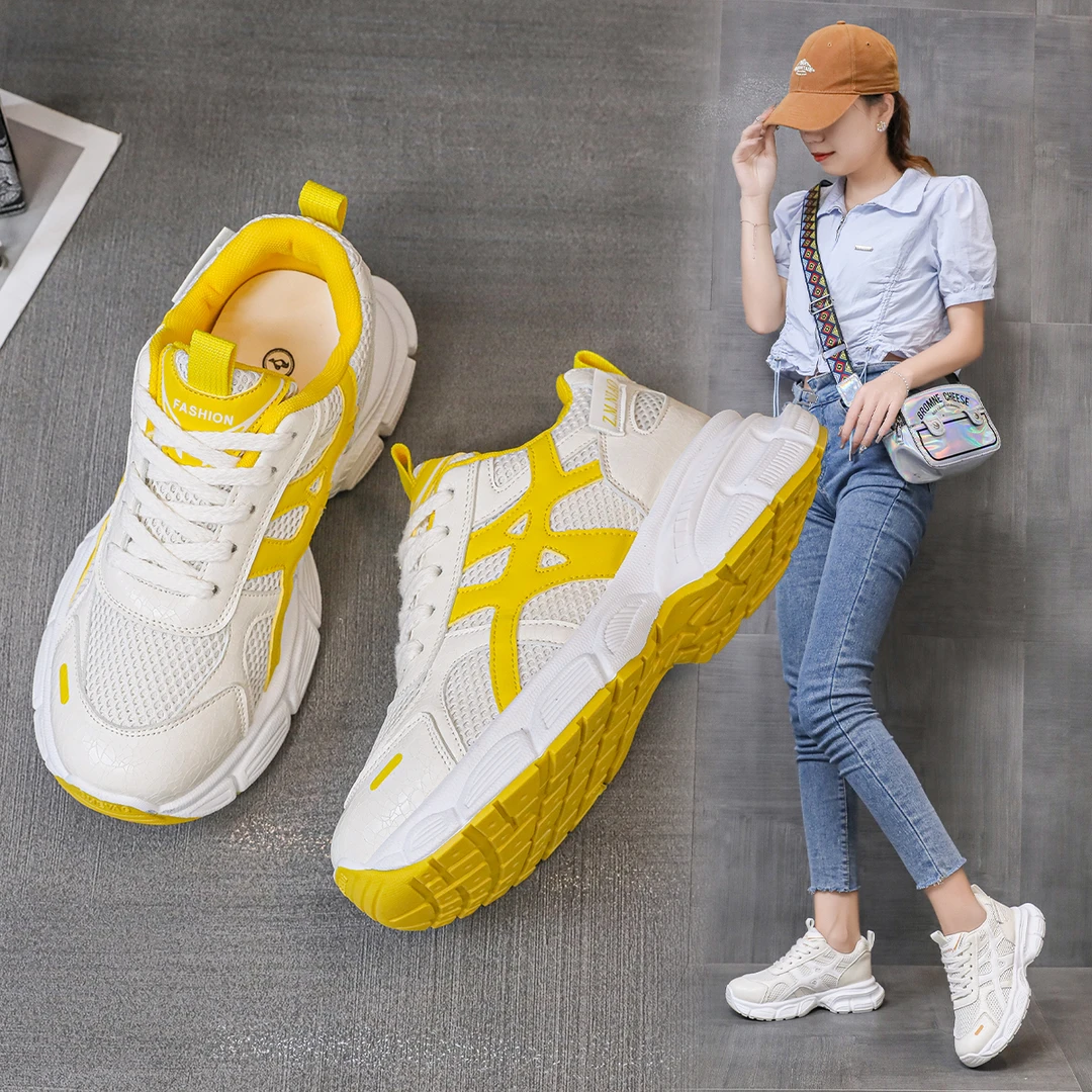 厚底老爹鞋女网面透气休闲运动鞋网红时尚百搭夏季春季春夏