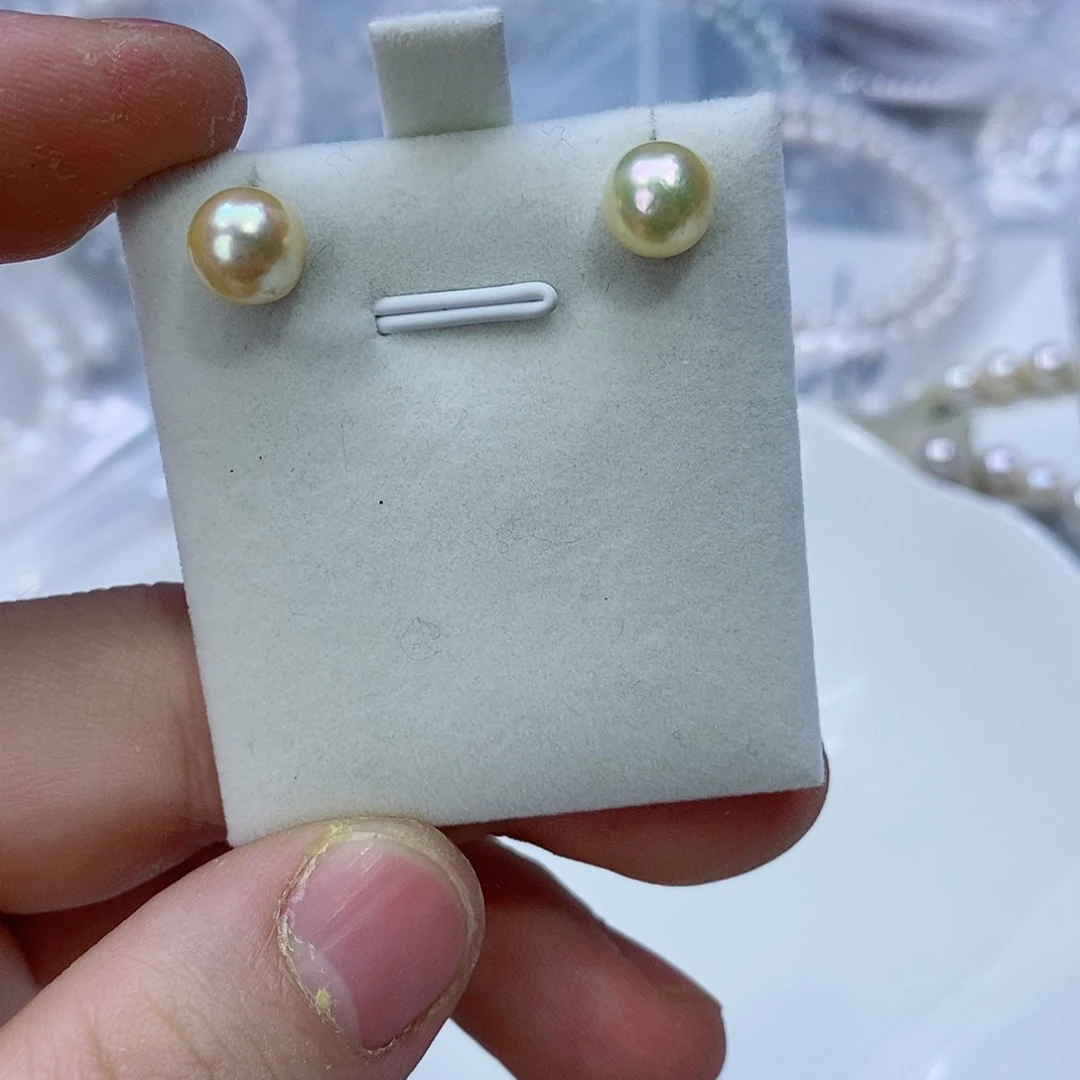 海水珍珠耳饰18K金镶嵌