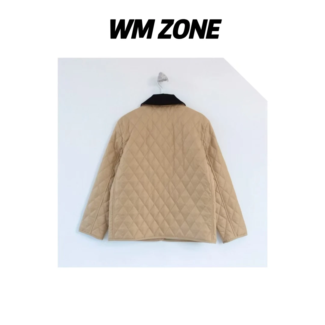WM 4-10.5-2784  撞色领菱格休闲棉服