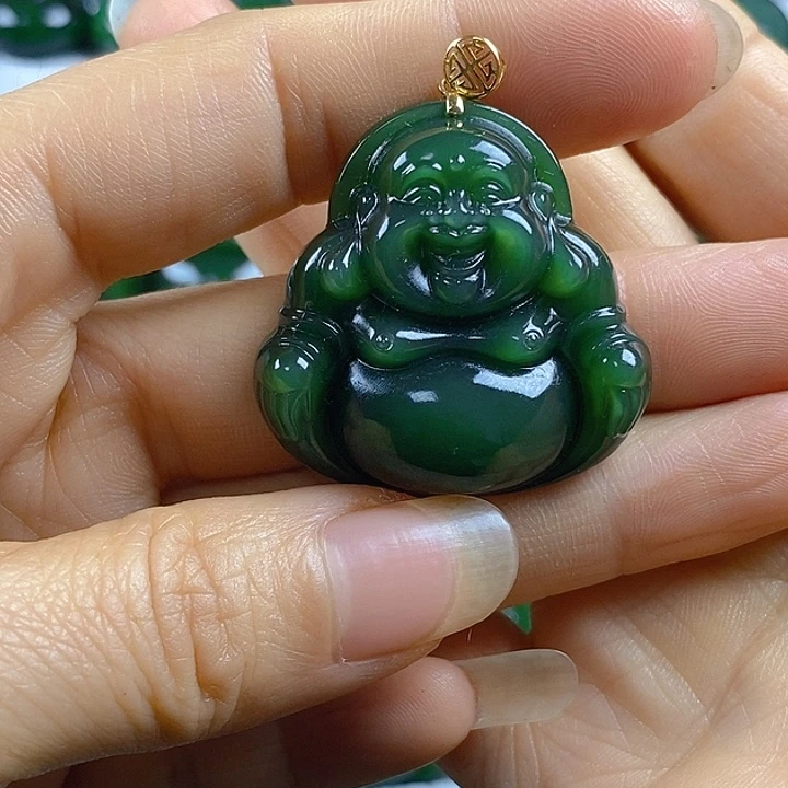 和田玉（碧玉）未镶嵌吊坠(不含链)33