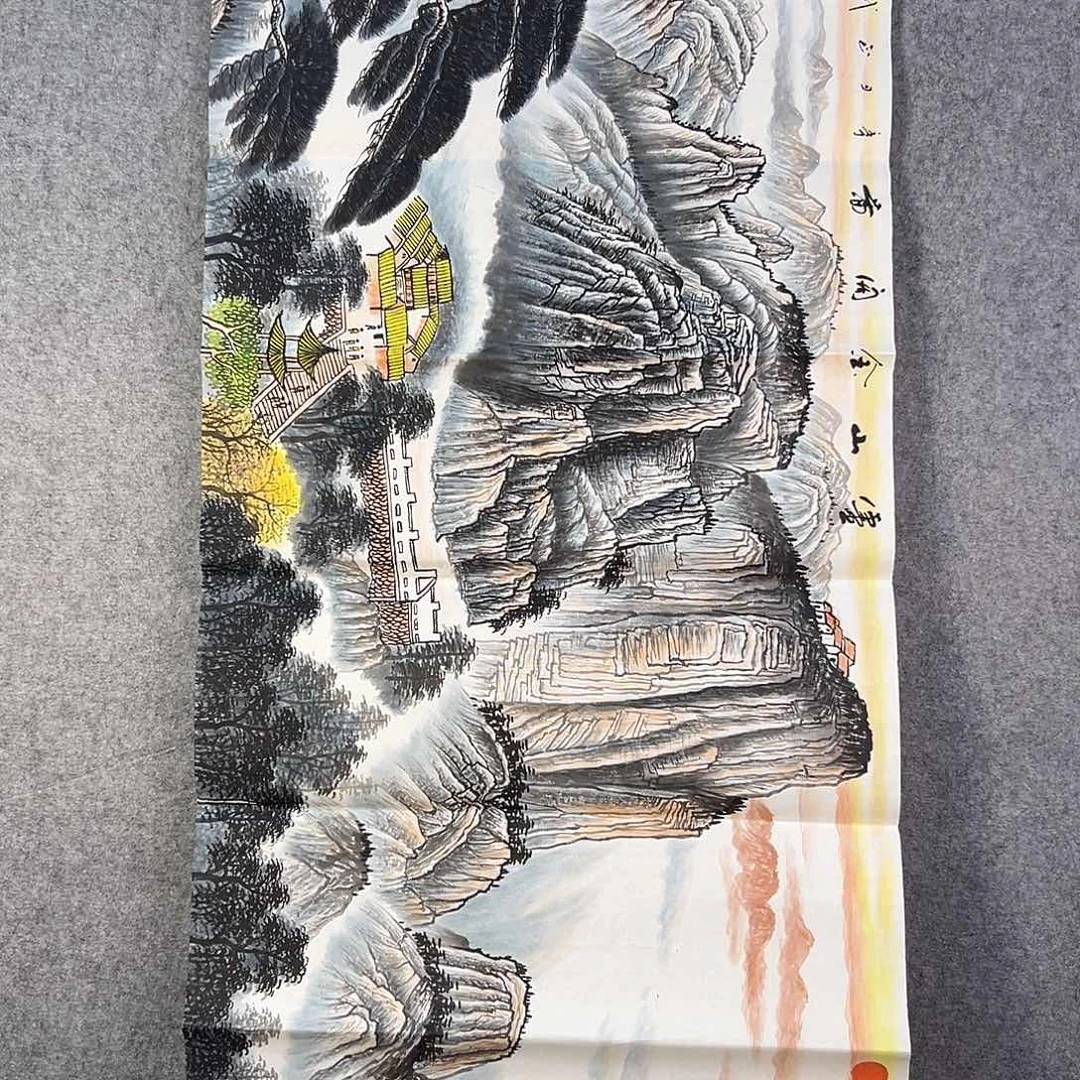 国画589 牡丹之花之叶的颜色与叶