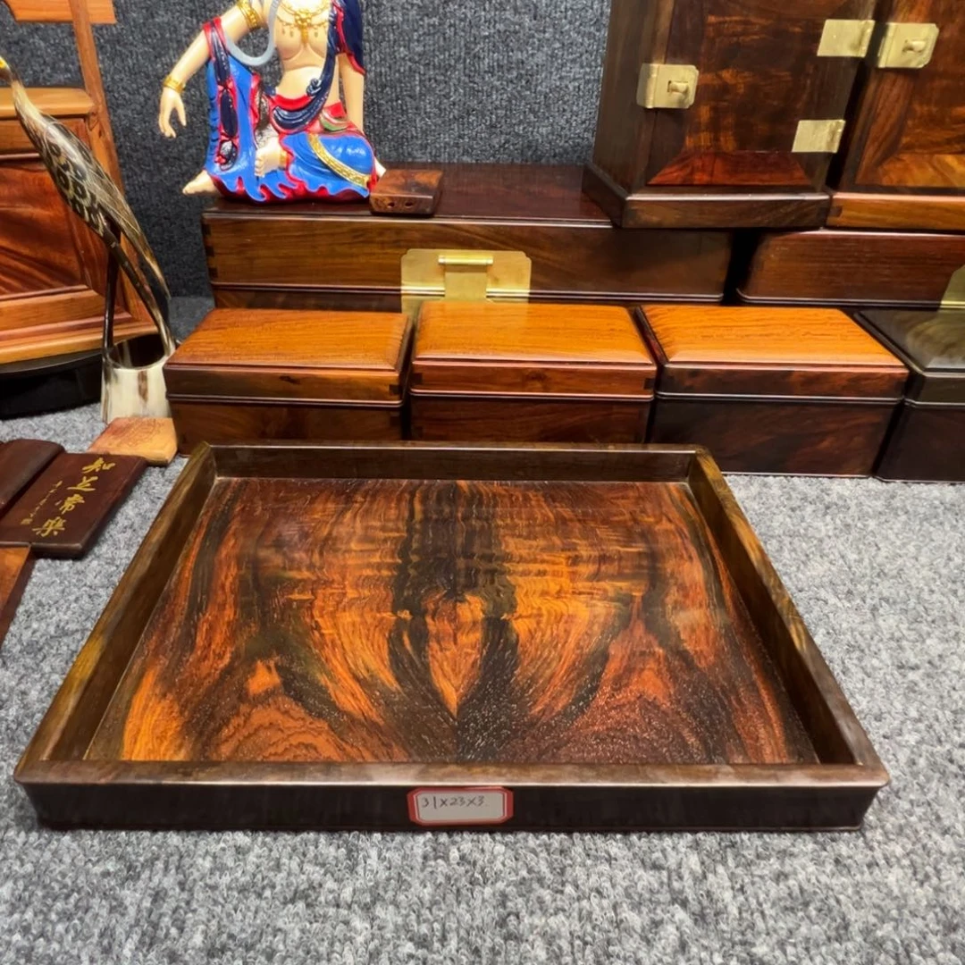 木国标红木大红酸枝茶盘尺寸31×23×3