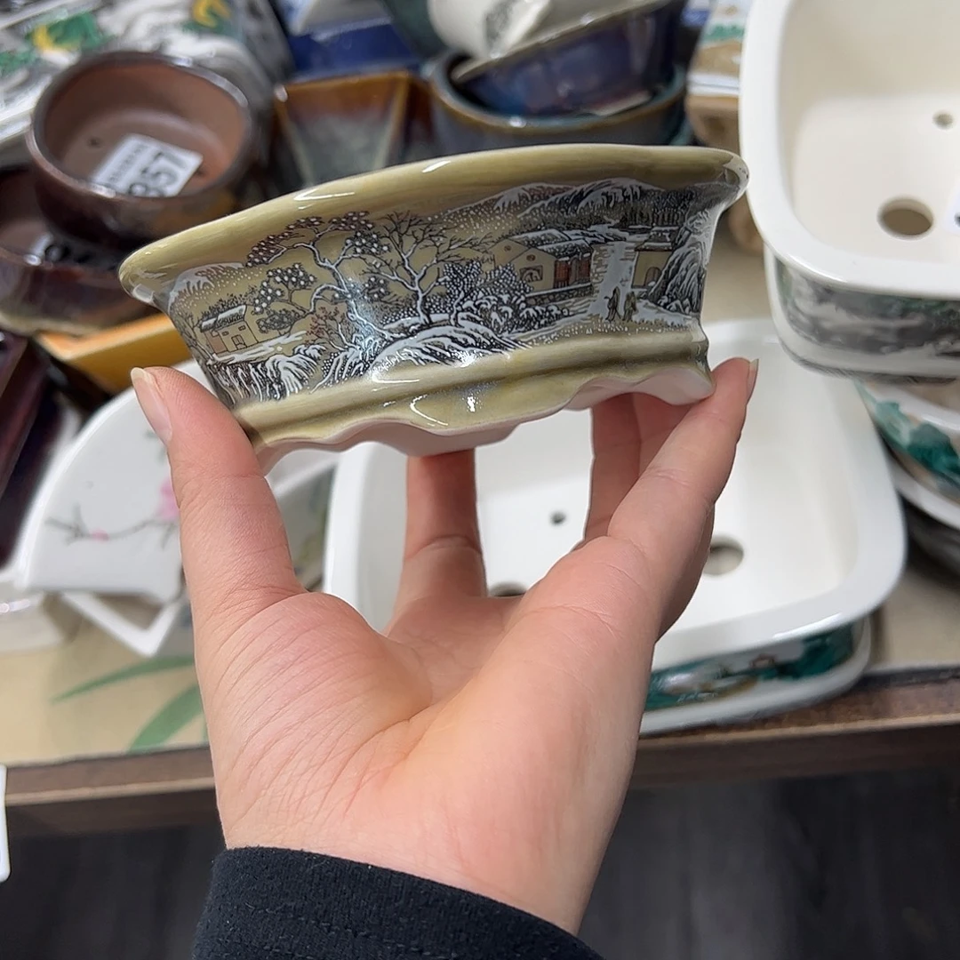 花盆紫砂191号瑕疵13/12/4cm窑变