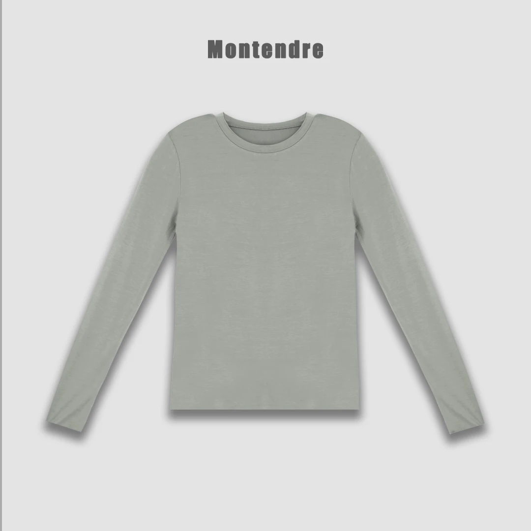 【MonTendre】秋季新款 C 舒适百搭显瘦修身套头打底肌底针织衫女士