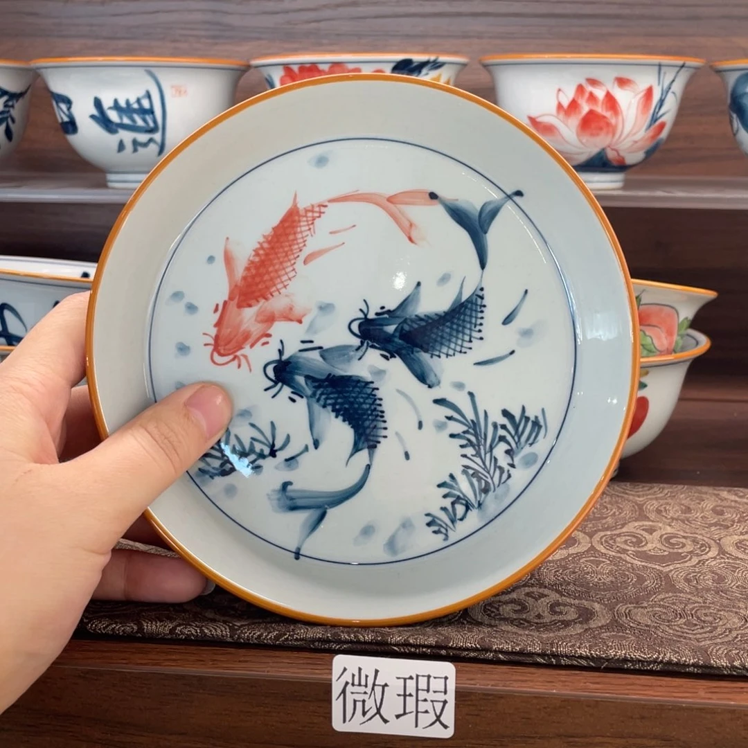 釉下老陶泥手工绘制