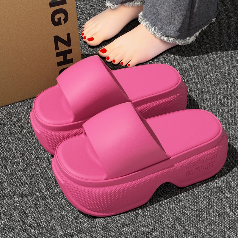 小个子增高拖鞋女夏季网红居家室内外穿踩屎感厚底防滑凉拖矮子乐