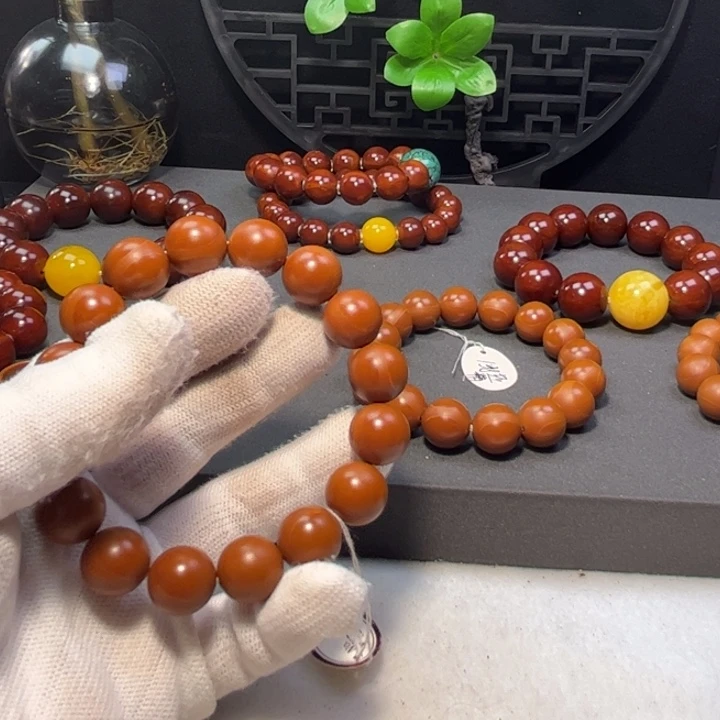 红***鱼橄榄核手串/手链28颗超全品