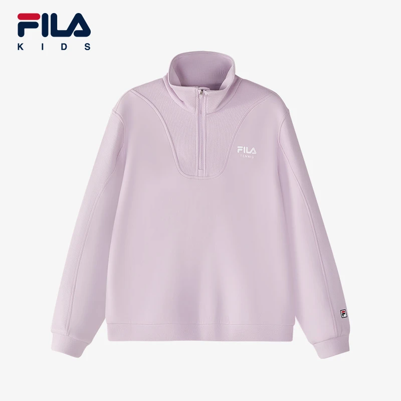 【斐乐儿童】外套休闲女款简约2025年春季中大童套头卫衣K12G513249