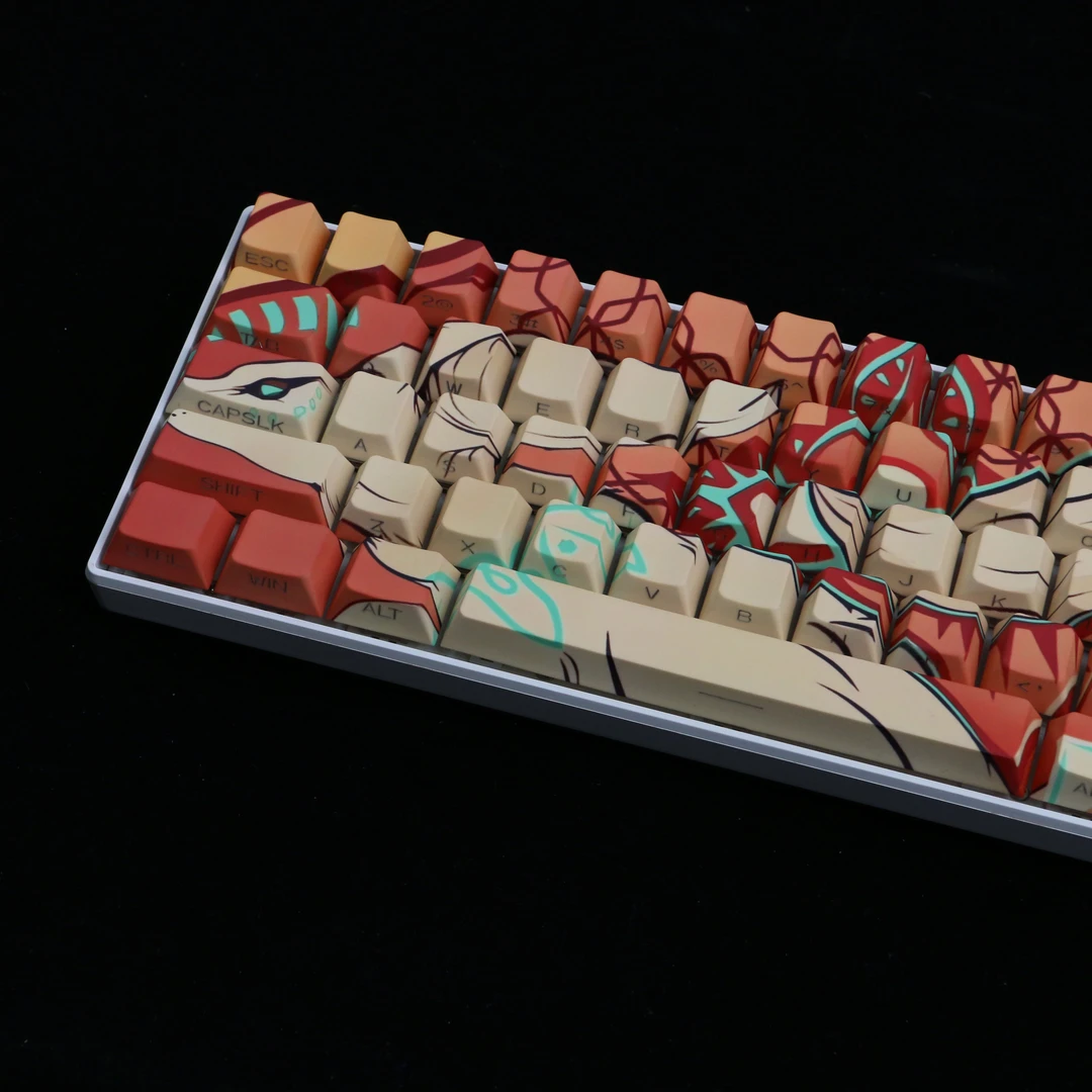 NZ沙漠之狐个性正刻二次元原神复古透光键帽PBT材质insCSGO键盘帽