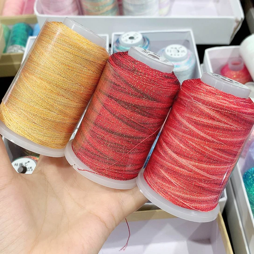 腈纶6股段染草莓红柚、干枯玫瑰、元春50克