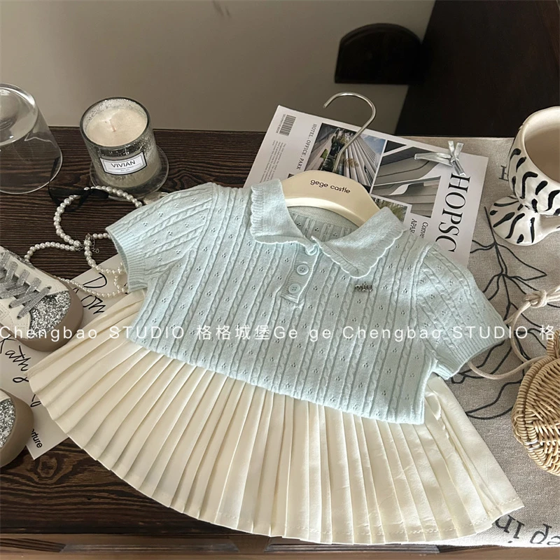 女童夏季裙裤套装2025新款韩版洋气女宝宝夏装裙裤百搭衣服