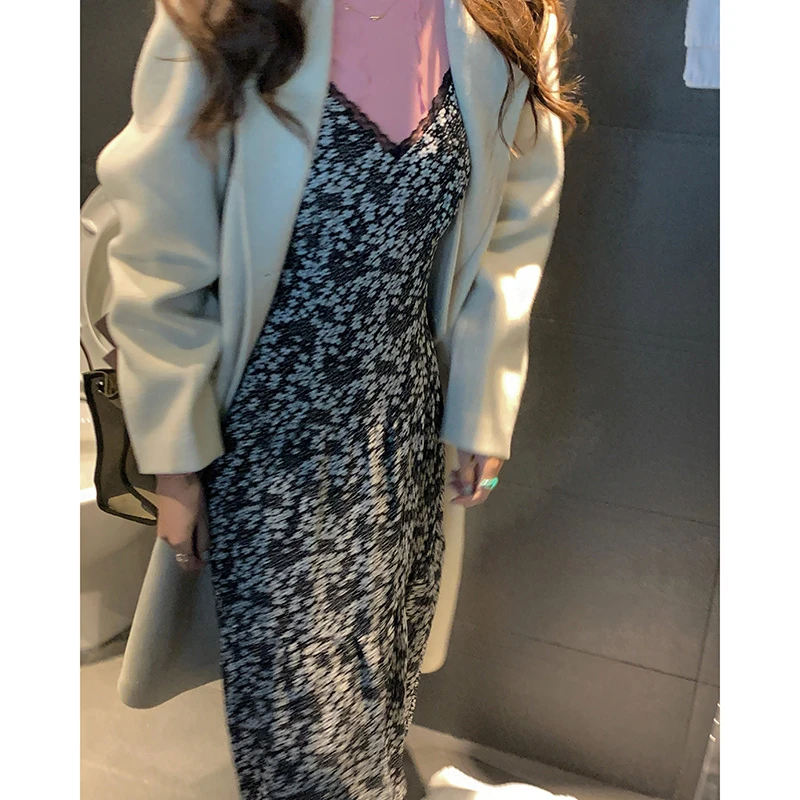 白水女【清仓】春夏内搭气质温柔风叠穿无袖a字初恋长裙 B1101126