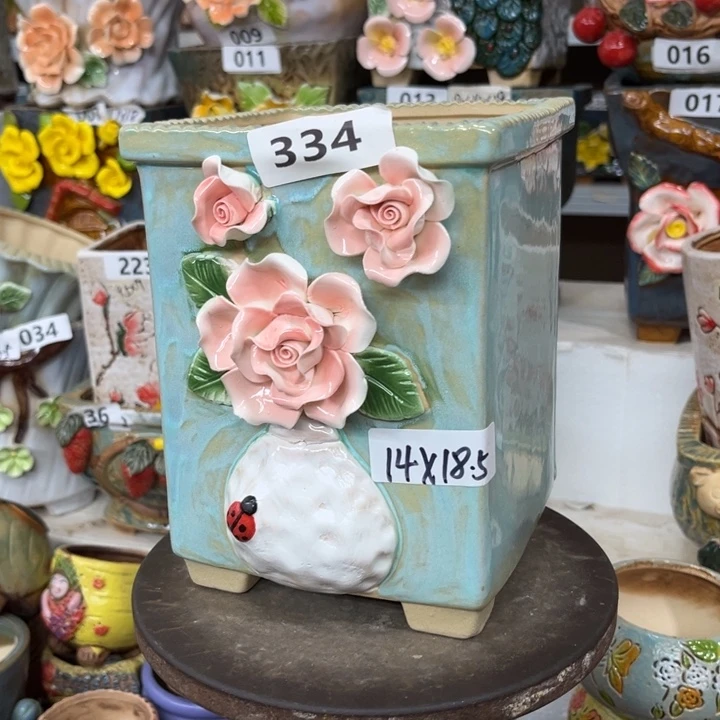 紫砂花盆粗陶材质多肉花盆