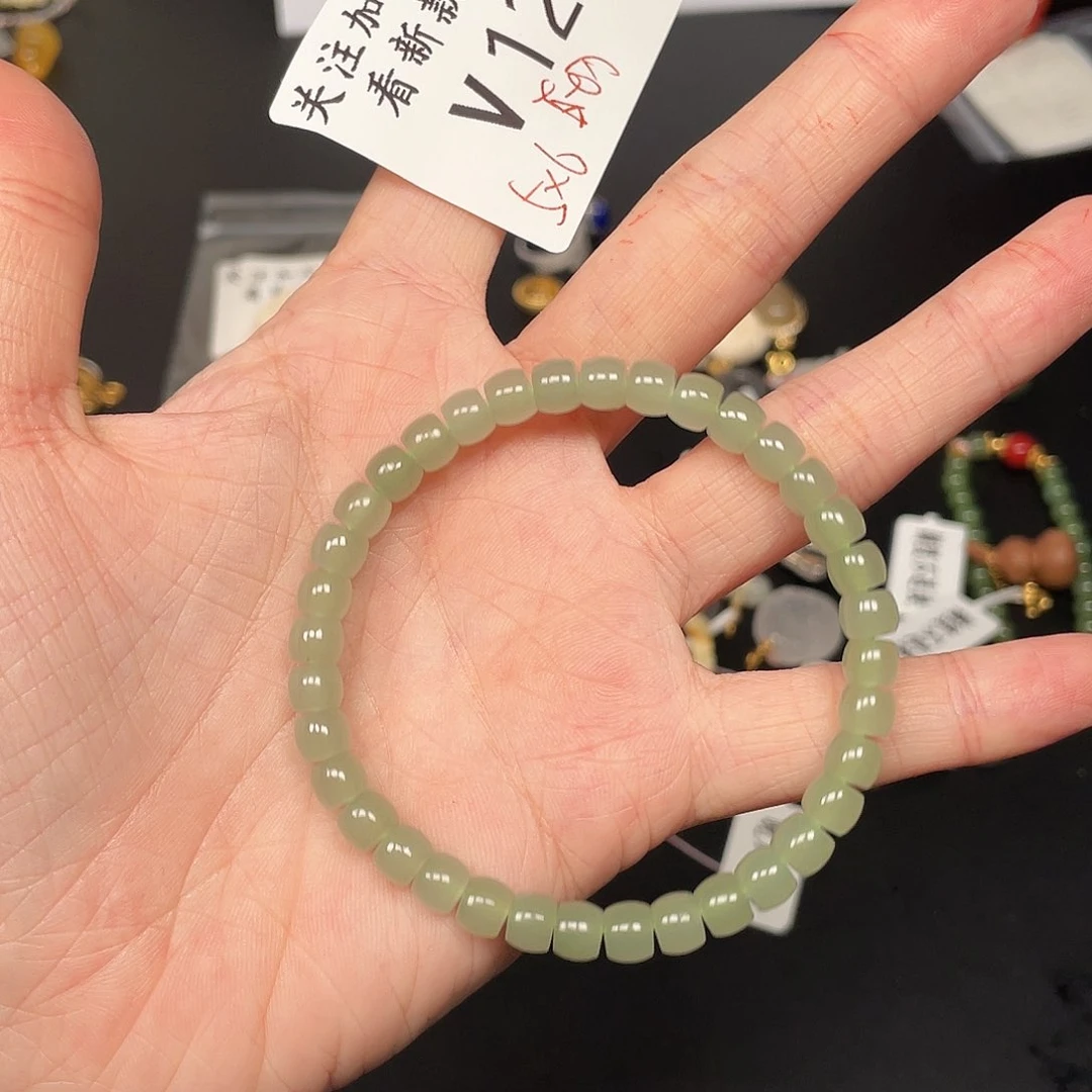 和田玉珠宝半成品未镶嵌V122