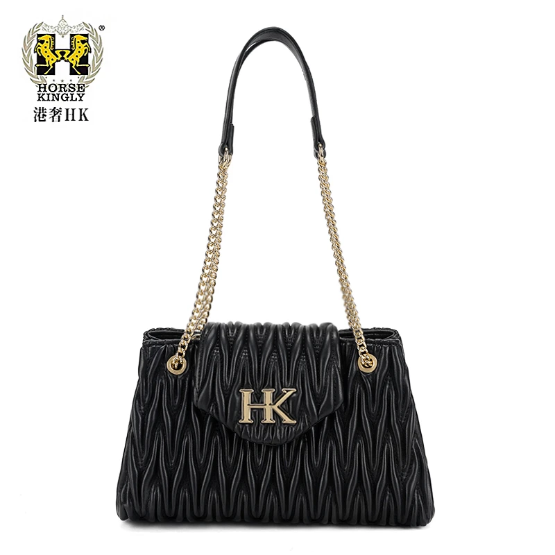 HorseKingly新款女士单肩包时尚包包单肩斜跨女包1078赠礼盒