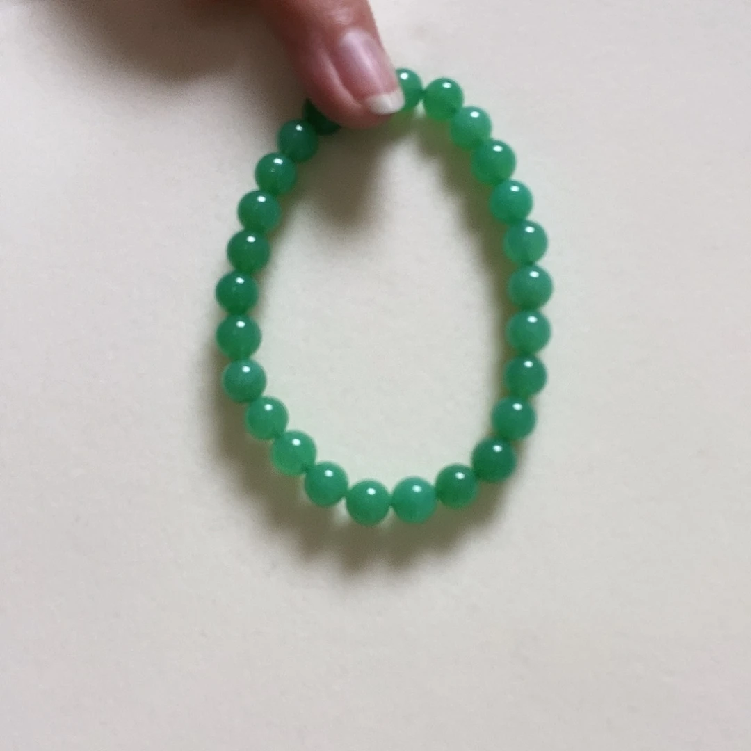 石英质玉手串未镶嵌妮*简单