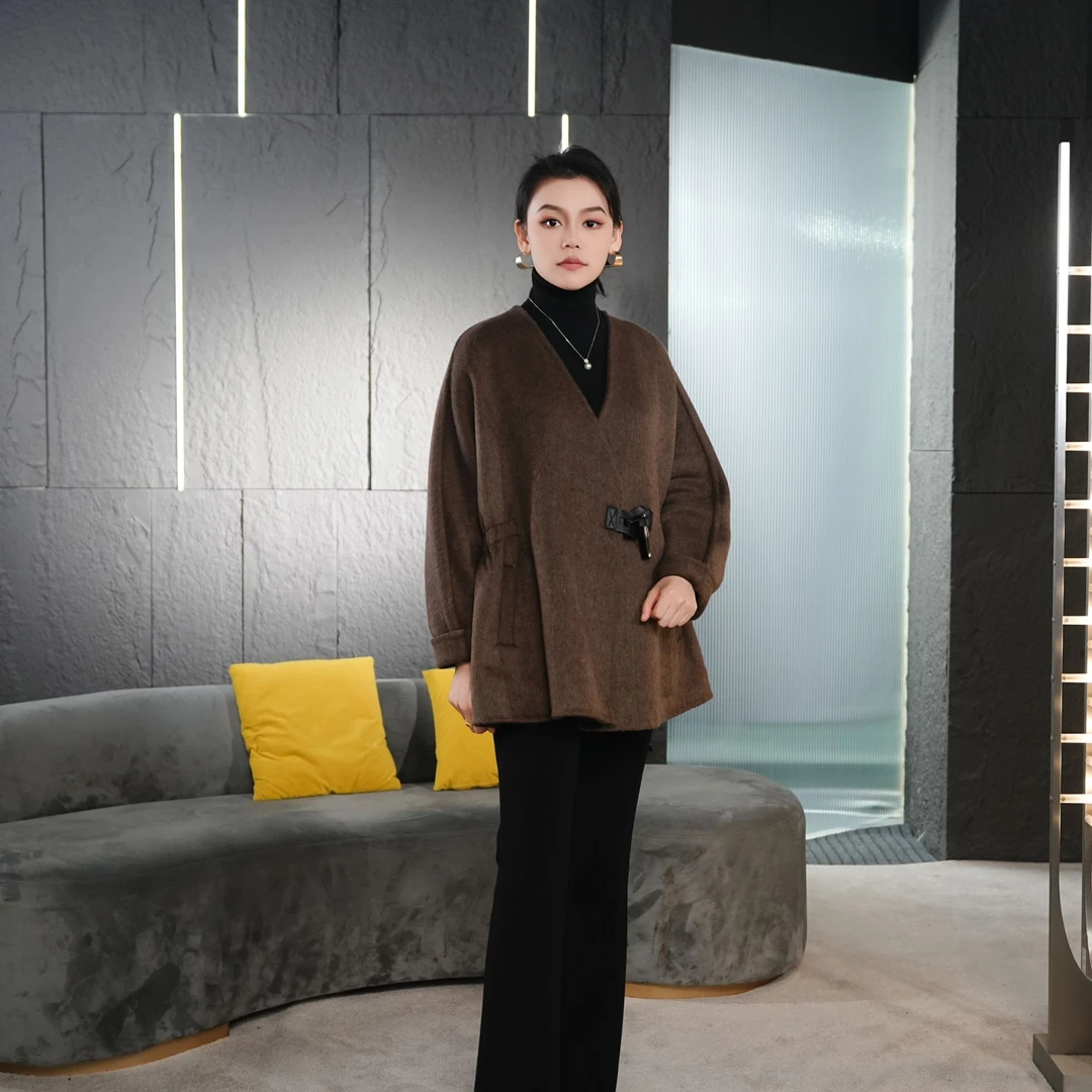 Falaibang/法莱邦Q026咖色羊毛大衣