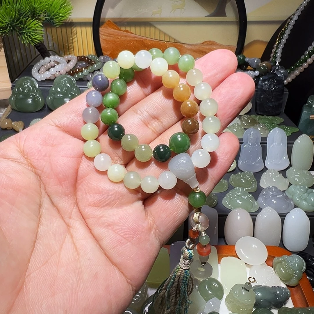 和田玉未镶嵌套链