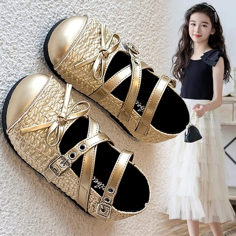 ABC儿童小皮鞋女童2025新款公主洋气软底单鞋小女孩时尚玛丽珍鞋