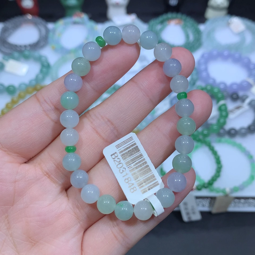 未镶嵌手串翡翠天然