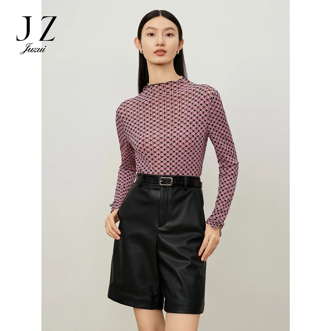 商场同款JZ玖姿JWDD80102半高领时尚打底衫上衣女冬季款