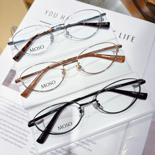 纯欲超轻金属钛架素颜平光镜女御姐风猫眼方圆脸适用59