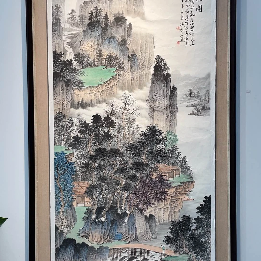 国画凌行志手绘作品