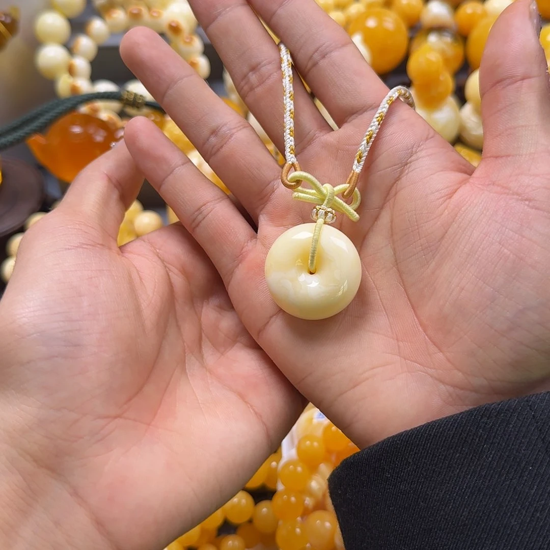 琥珀珠宝奇石未镶嵌平安扣