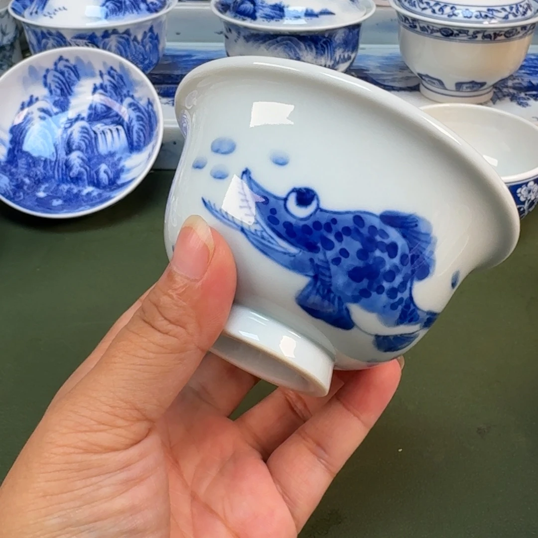 景德镇纯手绘茶机具圆圆268