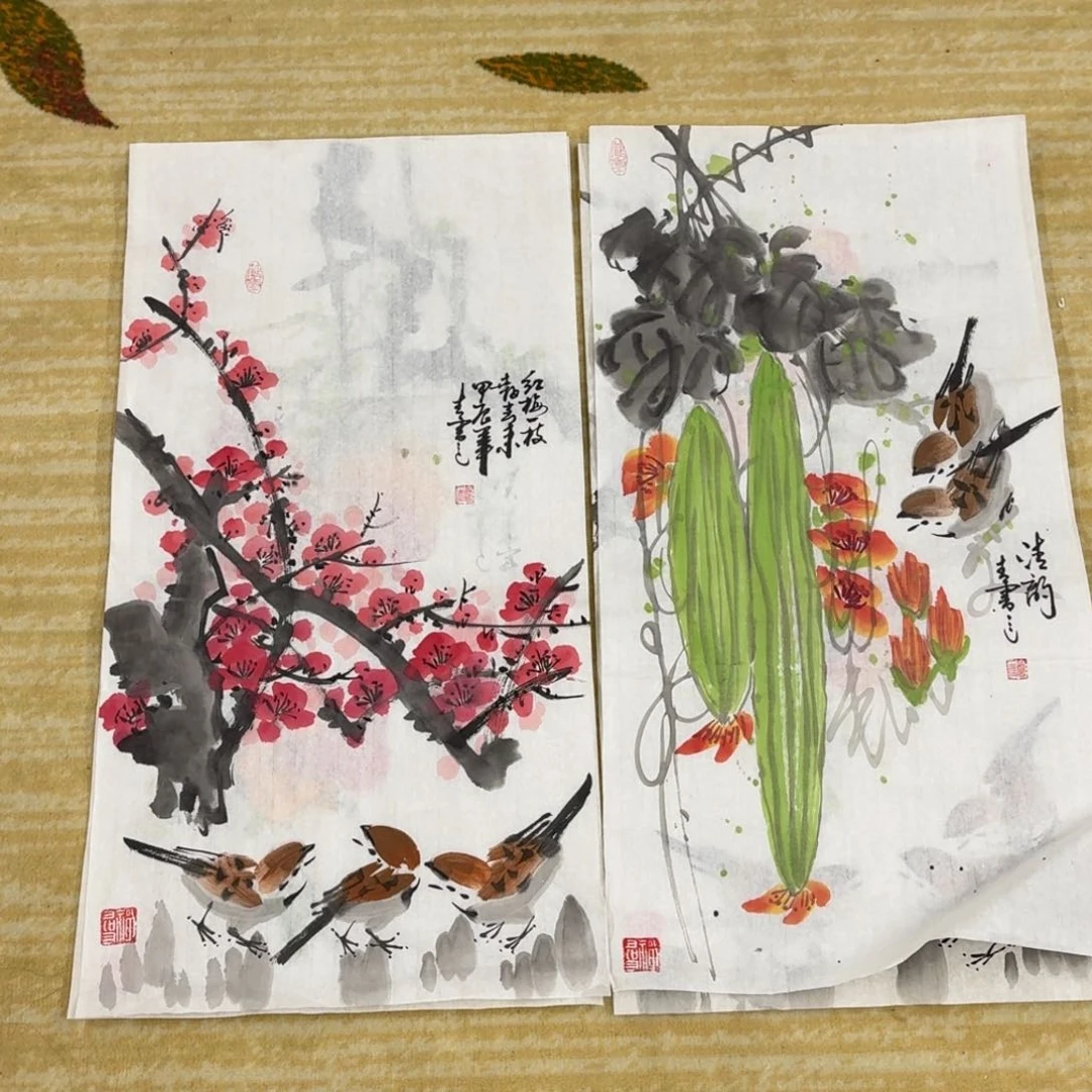 国画四尺四开作品花鸟1111