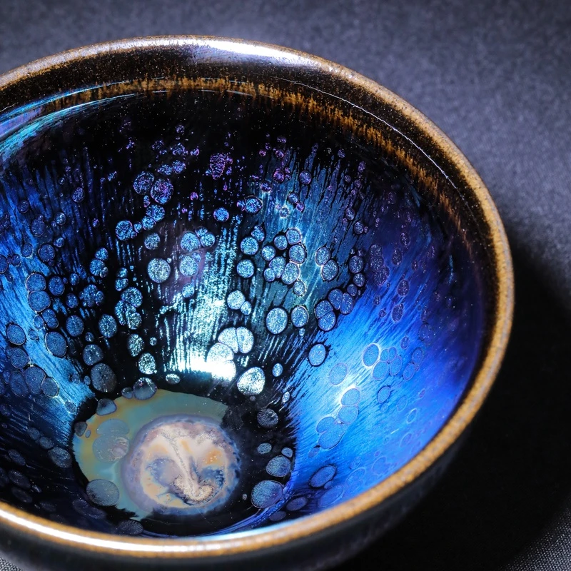 古法耀变天目建盏-迟锐制 约90x54mm多样性发货发其一11240604-01