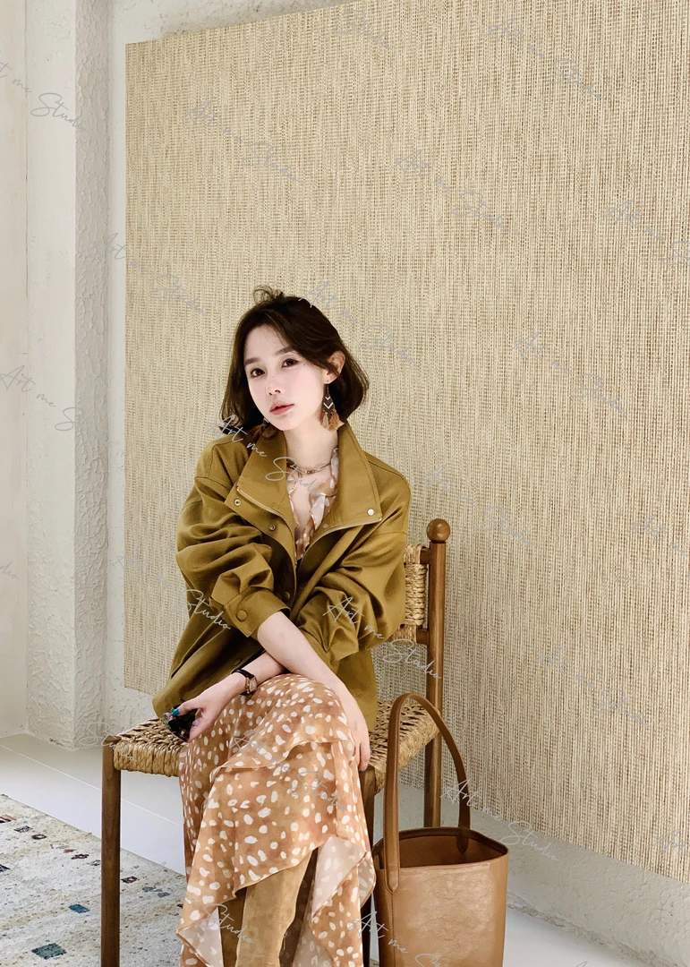 飞行日记棉天丝超A立领少年感极简超强包容感两色外套w1719w1