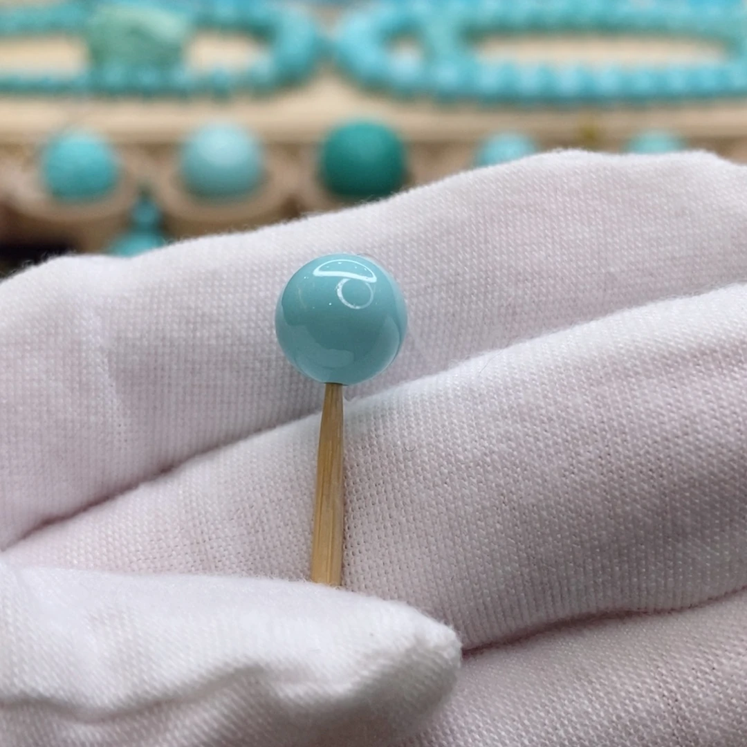 绿松石未镶嵌珠宝奇石9.2mm