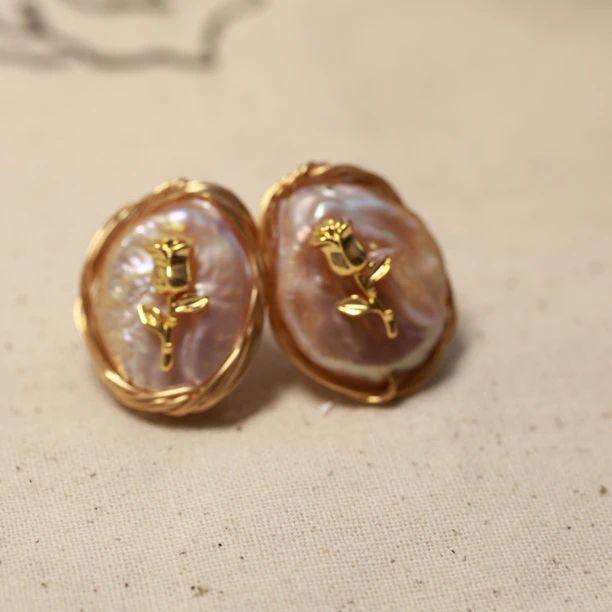 皇后花园巴洛克耳钉