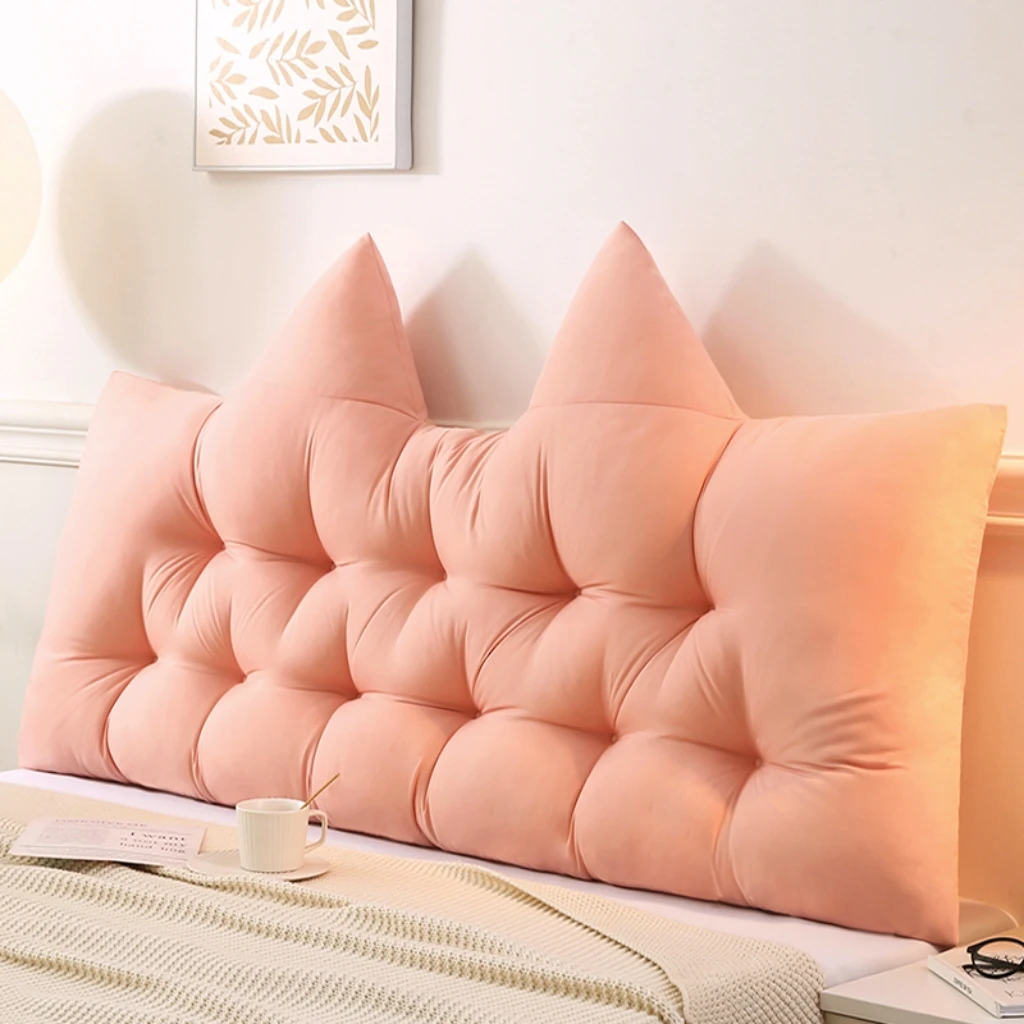 ins风床头靠垫儿童防撞床上靠背卧室榻榻米靠枕加高飘窗软包绑带